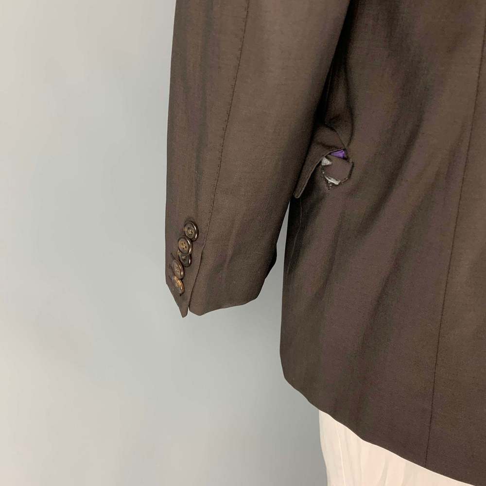 PAUL SMITH Brown Wool  Mohair Single Breasted Sport Coat - Picture 4 of 6